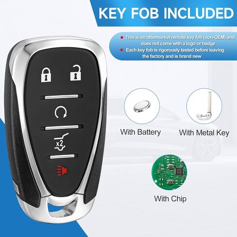 2 Pcs Key Fob Replacement Remote fits for Chevy Equinox 2018 2019 2020 2021 2022 2023 2024 2025 Smart Car Keyless Entry Remote HYQ4AA HYQ4AS 315 MHZ ID46 in Kuwait