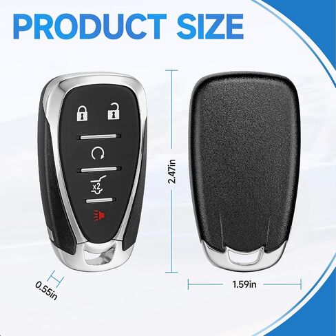 2 Pcs Key Fob Replacement Remote fits for Chevy Equinox 2018 2019 2020 2021 2022 2023 2024 2025 Smart Car Keyless Entry Remote HYQ4AA HYQ4AS 315 MHZ ID46 in Kuwait
