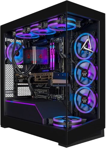 CLX Horus Gaming PC - Intel Core Ultra 9 285K 3.7GHz, GeForce RTX 5080, 2TB SSD, 32GB DDR5 RGB Memory, 360mm AIO, WiFi, Windows 11 Home, White, AI-Accelerated in Kuwait