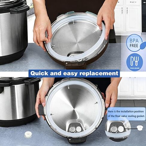 Sealing Ring for Instant Pot With Float Valve Caps 6Qt 2 Pack Red & White in Kuwait