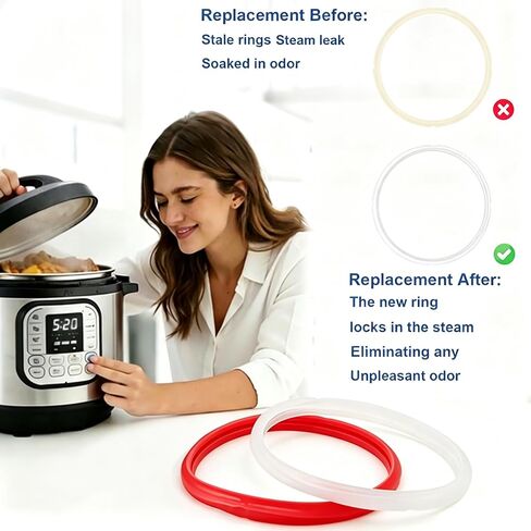 Sealing Ring for Instant Pot With Float Valve Caps 6Qt 2 Pack Red & White in Kuwait