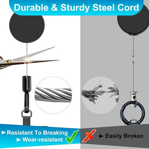 TRELC Anti-theft Phone Tether, 2 Pack Steel Retractable Phone Lanyard in Kuwait
