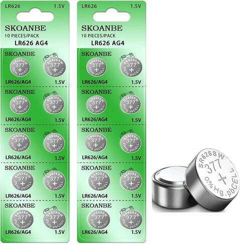 بطارية ساعة SKOANBE 10 عبوات SR626SW 377 LR626 AG4 1.5 فولت in Kuwait