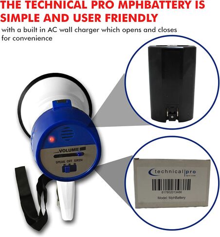 Technical Pro (Pack of 2 Rechargeable Megaphone Battery in Kuwait