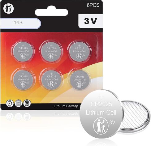 CR2025 Battery CR 2025 3V Lithium Batteries(6 Pack) in Kuwait