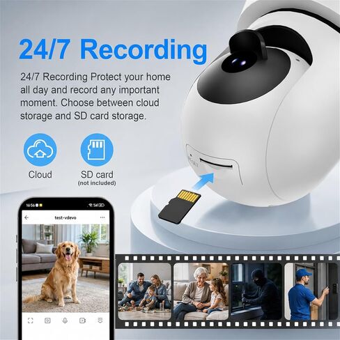 2K Light Bulb Security Camera, 355°PTZ WiFi Camera with 1800LM Light in Kuwait