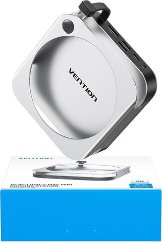 VENTION for Mac mini M4 Dock, 10 in 1 Aluminum Stand for M4/M4 Pro with M.2 NVMe SSD Enclosure, 4K@240HZ/144HZ USB A 3.2, 10Gbps Transfer, USB C Extender, SD/TF Reader, Silver in Saudi Arabia