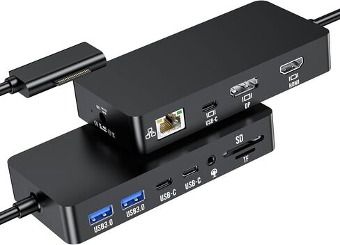 2026 New Surface Docking Station: HDMI+DP+USB C Triple/Dual Monitor Docking Station for Surface Pro 11/10/9/8/X/7/6/5/4/3, Surface Laptop 7/6/5/4/3/2/1, Surface Laptop Go, Surface Go 4/3/2/1 in Kuwait