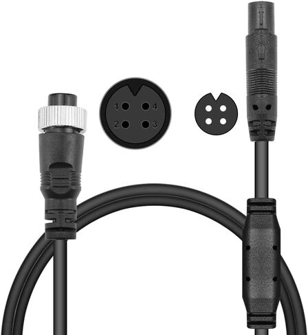 GreenYi AHD 1080P Backup Camera with Adjustable Fisheye Lens + 4Pin Male to M12 Aviation Female Cable Plug Adapter Converter in Kuwait