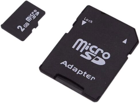 2GB Micro SD Card with SD Adapter, Standard MicroSD Memory Card for Legacy Devices, Older Digital Cameras, GPS, PDA, and Medical Equipment, Reliable TF Card for BlackBerry, Palm, HP, Garmin in Saudi Arabia