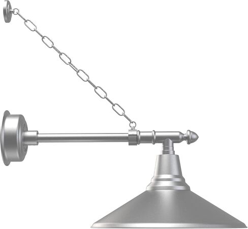 16" Calla Gooseneck Barn Light with Victorian with Chain Arm in Black in Saudi Arabia