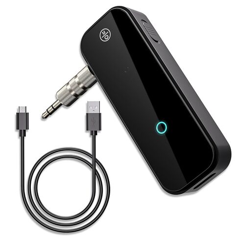 Aux Bluetooth Adapter Portable 3.5mm Blue-tooth Aux Adapter for Car 2 in 1 Wireless Bluetooth Receiver Transmitter for Car/TV Audio/Speakers/Headphones/Stereo System,Hands-Free Call 33FT Working Range in Kuwait