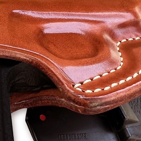 حافظة مجداف OWB من الجلد الفاخر من Masc مفتوحة من الأعلى تناسب Walther PPK/S .22LR/ 380 عيار 3.3 بوصة، رسم باليد اليمنى، بني #1170# in Kuwait