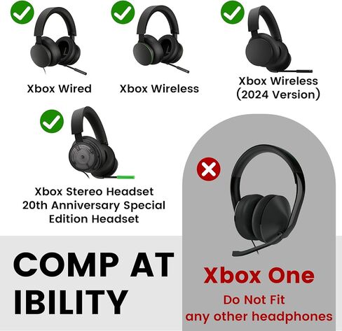 Lukvcoe Earpads for Microsoft Xbox - Protein Leather Black in Saudi Arabia