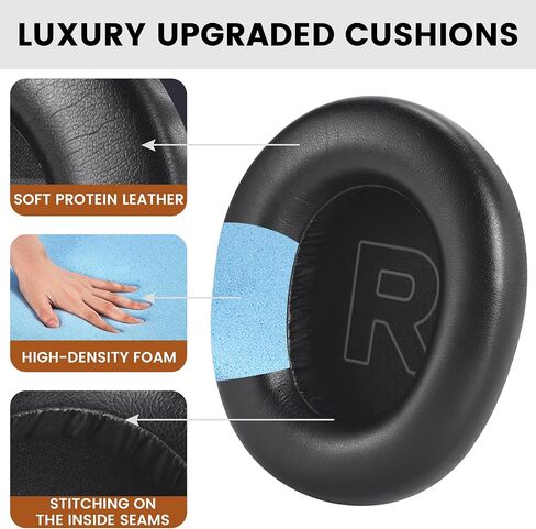 Lukvcoe Earpads for Microsoft Xbox - Protein Leather Black in Saudi Arabia