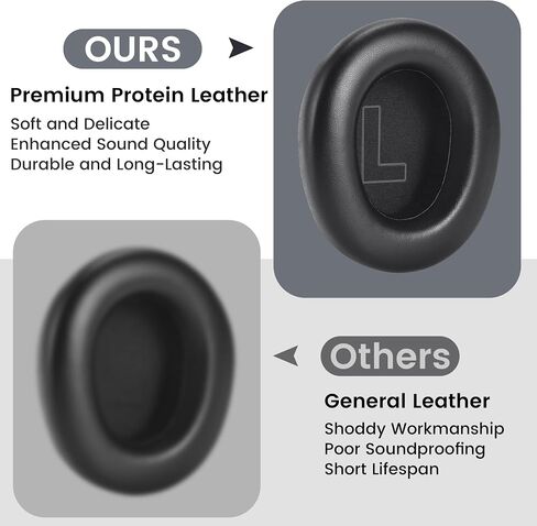 Lukvcoe Earpads for Microsoft Xbox - Protein Leather Black in Saudi Arabia