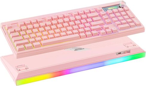 MechLands Halo98 Silent Office Keyboard w/Numpad, Light Box, Screen & Knob in Kuwait