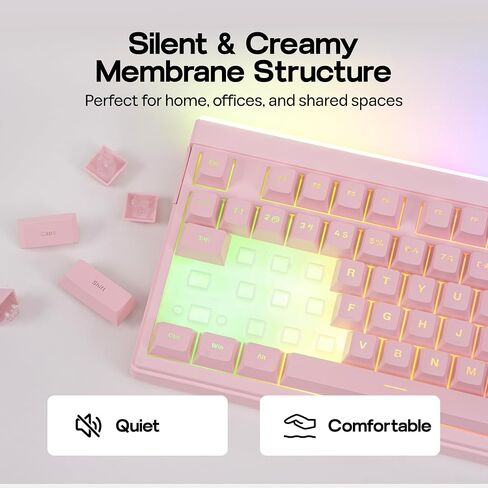 MechLands Halo98 Silent Office Keyboard w/Numpad, Light Box, Screen & Knob in Kuwait