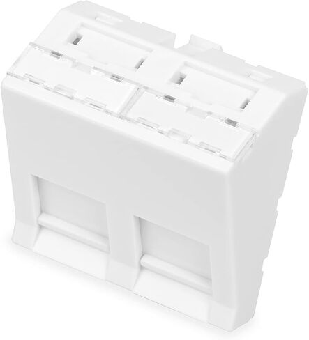 Digitus front panel for DN-93802-5-SH – 2 ports – 45 x 45 mm – angled – label field – for Keystone and multimedia modules – pure white in Kuwait