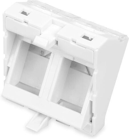 Digitus front panel for DN-93802-5-SH – 2 ports – 45 x 45 mm – angled – label field – for Keystone and multimedia modules – pure white in Kuwait