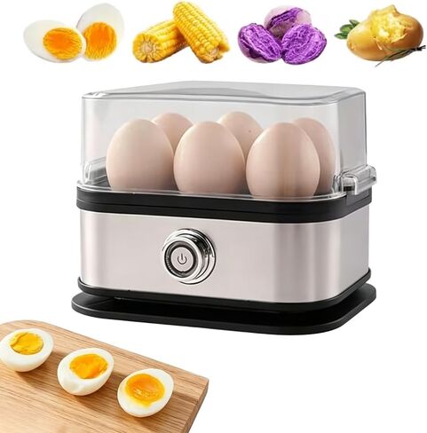 Egg Cooker Electric 6 Eggs Capacity, Soft, Medium, Hard Boiled, Poacher, Omelet Maker Egg Poacher With Auto Shut-Off, BPA Free in Saudi Arabia