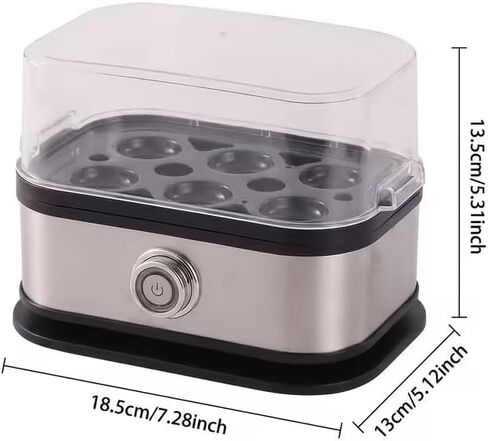 Egg Cooker Electric 6 Eggs Capacity, Soft, Medium, Hard Boiled, Poacher, Omelet Maker Egg Poacher With Auto Shut-Off, BPA Free in Saudi Arabia