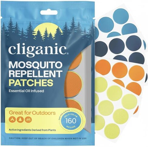 Cliganic Mosquito Repellent Stickers for Kids & Adults, Bug Patches, 80 Pk in Saudi Arabia