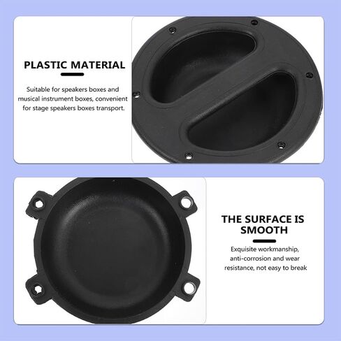 SECFOU 8pcs Speaker Cabinet Round Handles Abs Plastic Lifting Handles for Stage Loudspeaker Boxes Black 146x38mm Sturdy Speaker Case Accessories in Saudi Arabia