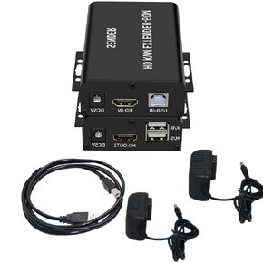 DC 5V 1A HDTV KVM Extender Sender Receiver Kit Up to 60M Transmission Support RJ45 CAT5e CAT6 Cable for Laptop Keyboard in Kuwait