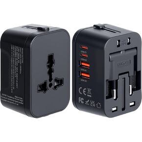 Universal Travel Adapter Fast Charger Worldwide Plug Adapter 4 Ports in Saudi Arabia