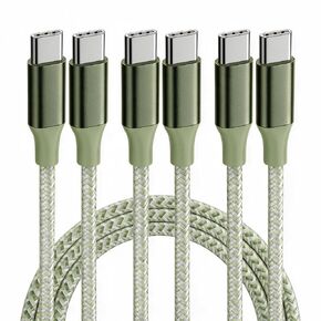KYEHD USB C Cable，3 Pack 10FT 60W Fast Charging USB C to USB C Cable, Durable Type C Charger Cable for iPhone 17/16/15/iPad MacBook CarPlay and More in Kuwait