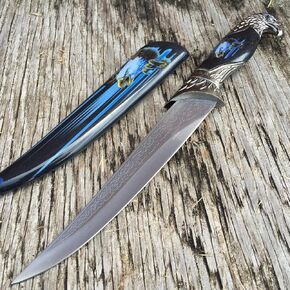 13" Eagle Dagger Fixed Blade Hunting Knife With Scabbard Collectors in Kuwait