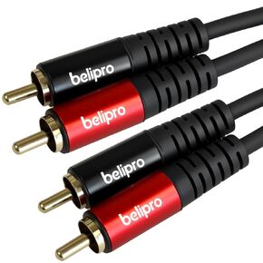 2RCA to 2RCA Cable 6Ft 2pack Gold-Plated 2 RCA Plugs to 2 RCA Plugs Stereo Audio Cable Suitable for Home theaters, high-Definition TVs, Speaker, and high-Fidelity Systems in Kuwait