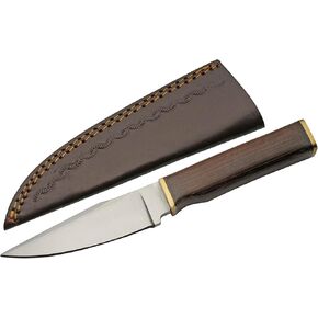 SZCO Full Tang Hunting Knife 8.5 Inch - Fixed Blade Camping Knife with Wenge Wood Handle, Stainless Steel Blade & Sheath for Hunting, Camping & Outdoor uses for Men in Saudi Arabia