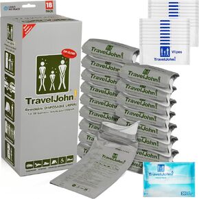 TravelJohn Resealable Disposable Urinal Bags – (TJ1N-C) in Kuwait