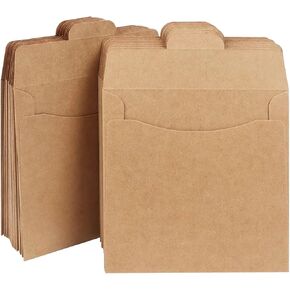 100Pcs Kraft Paper Bags for CD DVD Disc Storage, Coin Packaging Envelopes in Saudi Arabia