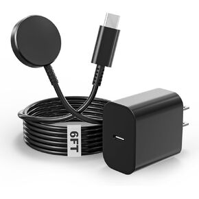 Watch Charger for Samsung Galaxy Watch Charger, 6FT Long Type C GalaxyWatch Charging Cable with USB C Fast Wall Charging Adapter for Samsung Galaxy Watch 8/8 Classic, 7/6/Ultra, 5/5 Pro/4/3/Active 2/1 in Kuwait