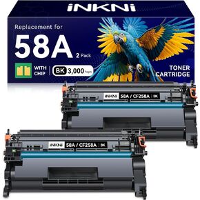 InkNI 58A Toner Cartridge Black 2 Pack CF258A with Chip for M428 M404 in Saudi Arabia