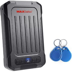MAXSAFES RFID Gun Safes for Pistols Portable Gun Safe with Built-in LED, Type-C Port Car Gun Safe for Handgun with Keypad, Pistol Safe for Truck, Travel, Nightstand, Drawer in Kuwait