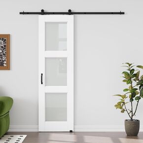 3-Panel Solid Wood Closet Barn Door, 24"x80" in Saudi Arabia