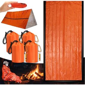 Emergency Sleeping Bag with Whistle, Portable Emergency Survival Bag, Lightweight Pocket Size Emergency Sleeping Bag, Waterproof Thermal Bivy Sack for Camping, Hiking in Kuwait