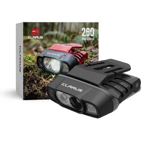 klarus HC3 PRO Clip On Hat Light - 1.4oz Ultralight, 260LM, Motion Sensor & Red Light - Rechargeable LED Headlamp Cap Light with Headband, IPX6 Waterproof for Camping Fishing Running Work in Saudi Arabia