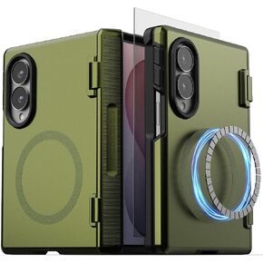 حافظة VRS DESIGN Terra Guard Modern لهاتف Samsung Galaxy Z Fold 8 (2026) [تصميم قابل للطي عريض] [متوافق مغناطيسي] [دعم الشحن اللاسلكي] غطاء حماية نحيف - زيتوني تكتيكي in Kuwait