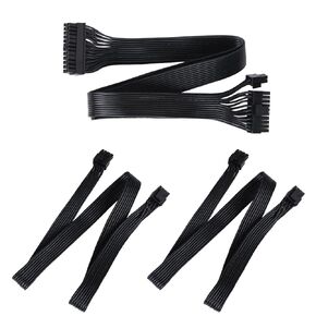 SilverStone Technology PP05-MBEPS 20+4 pin ATX (550mm) + EPS 8 pin (4+4) (750mm) Modular Flat Power Cable Kit, SST-PP05-MBEPS in Saudi Arabia