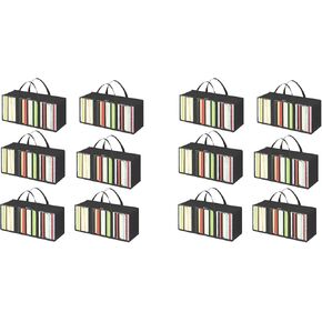 DVD Storage Bags 12 Pcs, Clear PVC Plastic CD Organizer with Handles and Zipper, Media Holder in Saudi Arabia