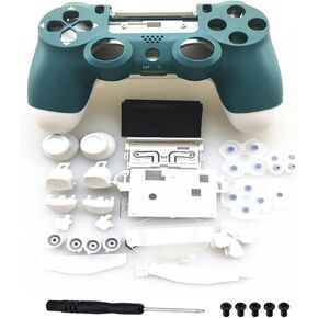 Alpine Green Front Back White Case Housing Shell for PlayStation 4 PS4 pro 4.0 Gen 2th Version 2 JDM- 040 JDS 040 Controller in Kuwait