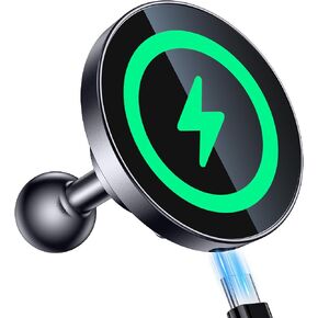 Coolpow for Magsafe Wireless Car Charger Magnetic Wireless Charging Phone Holder with 20mm Ball Mount【Super Magnet】 Magnetic Ball Mount Adapter 20mm Ball Joint Compatible with Bulletpoint Mounting in Saudi Arabia