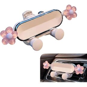 1 Pack Cute Car Phone Holder, Snap-On Pink Bow Styling Phones Air Vent Mount Bracket, Creative Auto Interior Decoration Stand for Women Girls, Universal Fit for Most Cars (Style A) in Saudi Arabia