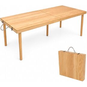 Wooden Picnic Stool, Tool-Free Assembly Solid Wood Low Profile Portable Seat for Indoor Home, Outdoor Camping, Beach and Patio in Saudi Arabia
