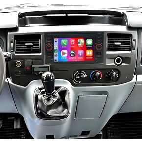 Car Stereo Radio Compatible for Ford Transit 2012 with Carplay Android Auto GPS Navigation 7in Touchscreen Car Radio Player with Bluetooth WiFi FM/RDS SWC Split Screen + Backup Camera in Kuwait
